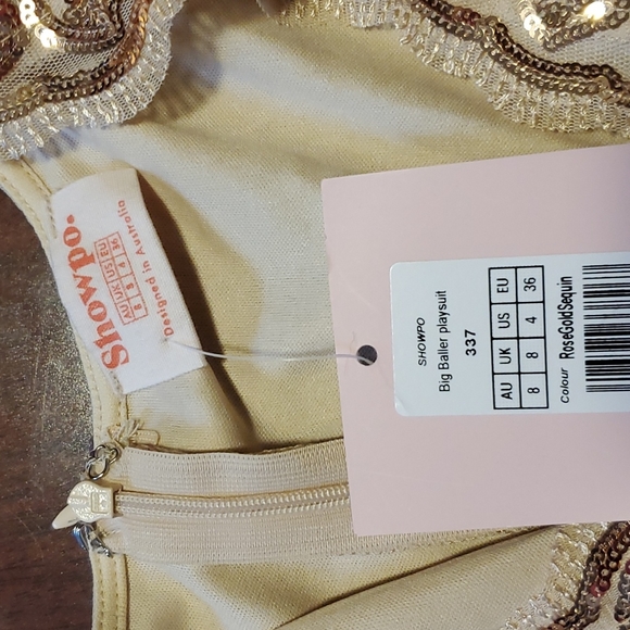 ShowPo gold sequins romper NWT - Picture 5 of 8